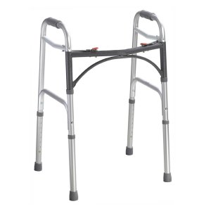Drive Medical Deluxe Two Button Lightweight Foldlng Walker - Supports up to 350 lbs
